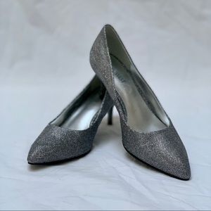 Nine West Silver Heels